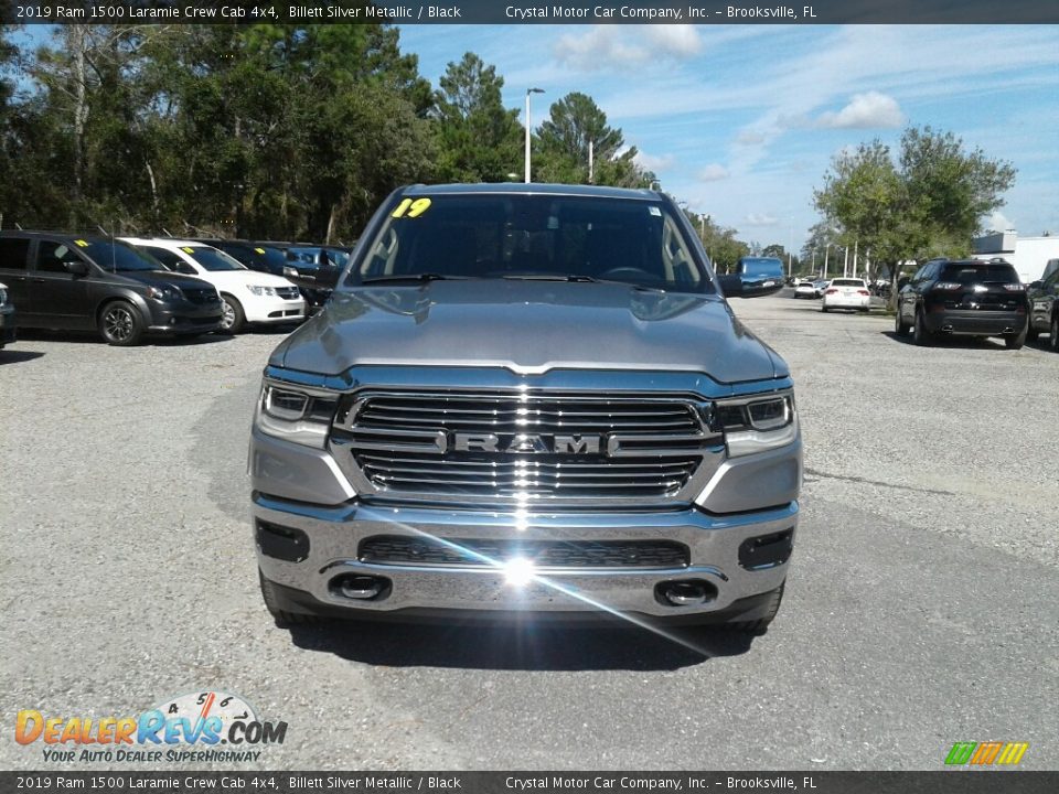 2019 Ram 1500 Laramie Crew Cab 4x4 Billett Silver Metallic / Black Photo #8