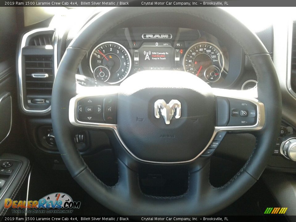 2019 Ram 1500 Laramie Crew Cab 4x4 Billett Silver Metallic / Black Photo #14