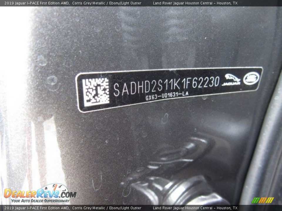 Info Tag of 2019 Jaguar I-PACE First Edition AWD Photo #35