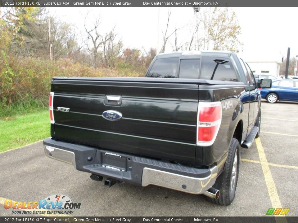 2012 Ford F150 XLT SuperCab 4x4 Green Gem Metallic / Steel Gray Photo #3