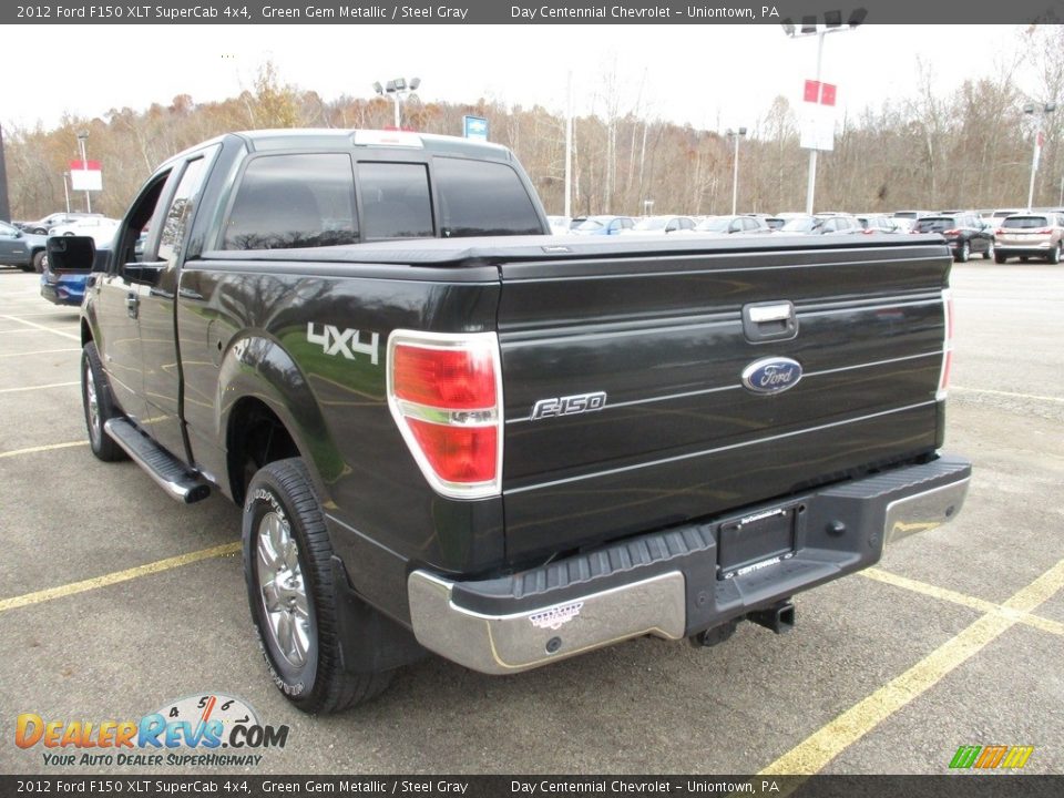 2012 Ford F150 XLT SuperCab 4x4 Green Gem Metallic / Steel Gray Photo #6