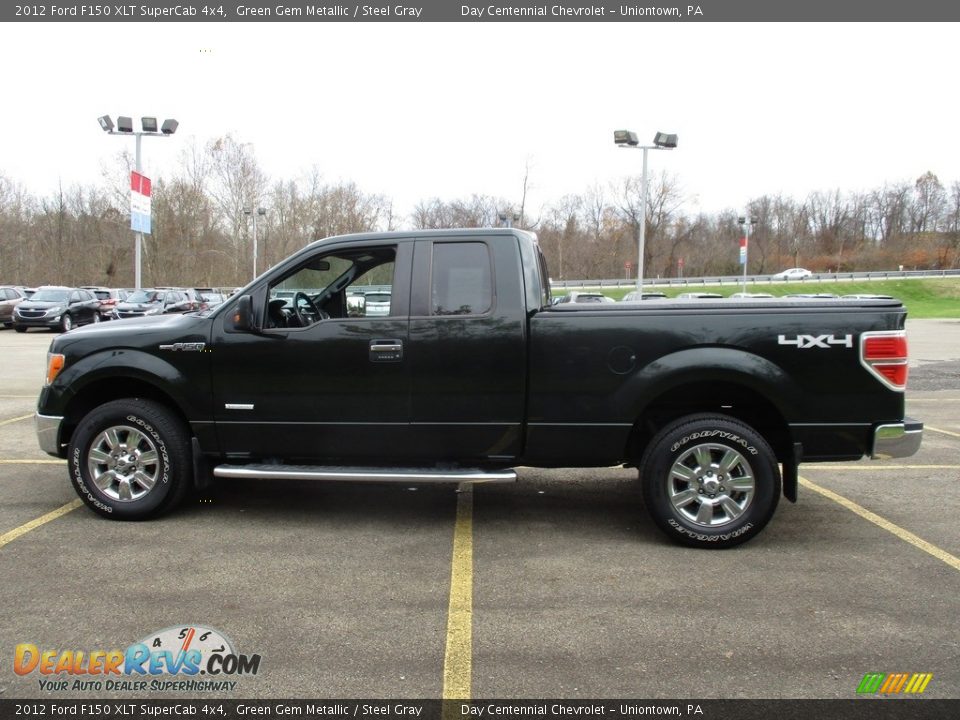 2012 Ford F150 XLT SuperCab 4x4 Green Gem Metallic / Steel Gray Photo #12