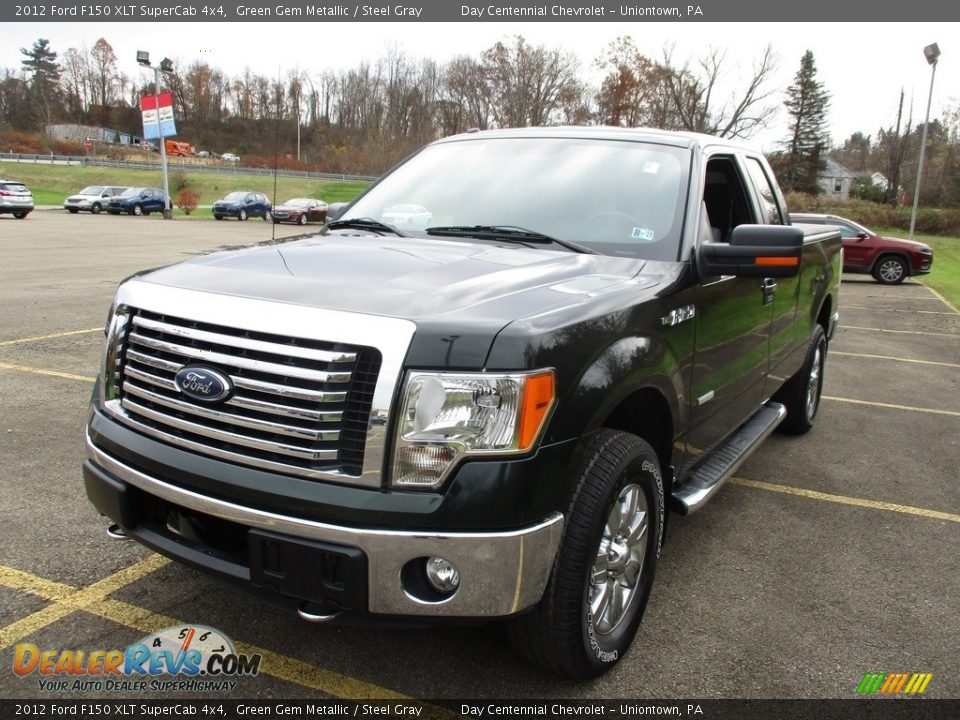 2012 Ford F150 XLT SuperCab 4x4 Green Gem Metallic / Steel Gray Photo #16