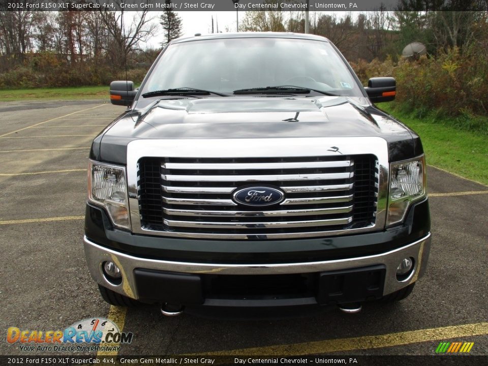2012 Ford F150 XLT SuperCab 4x4 Green Gem Metallic / Steel Gray Photo #17