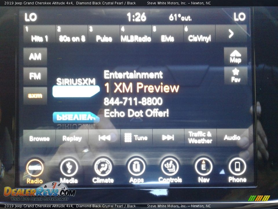 2019 Jeep Grand Cherokee Altitude 4x4 Diamond Black Crystal Pearl / Black Photo #22
