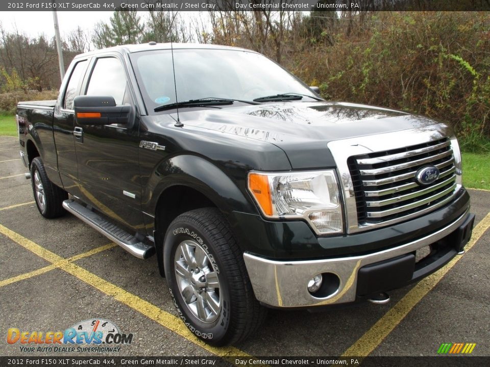 2012 Ford F150 XLT SuperCab 4x4 Green Gem Metallic / Steel Gray Photo #18