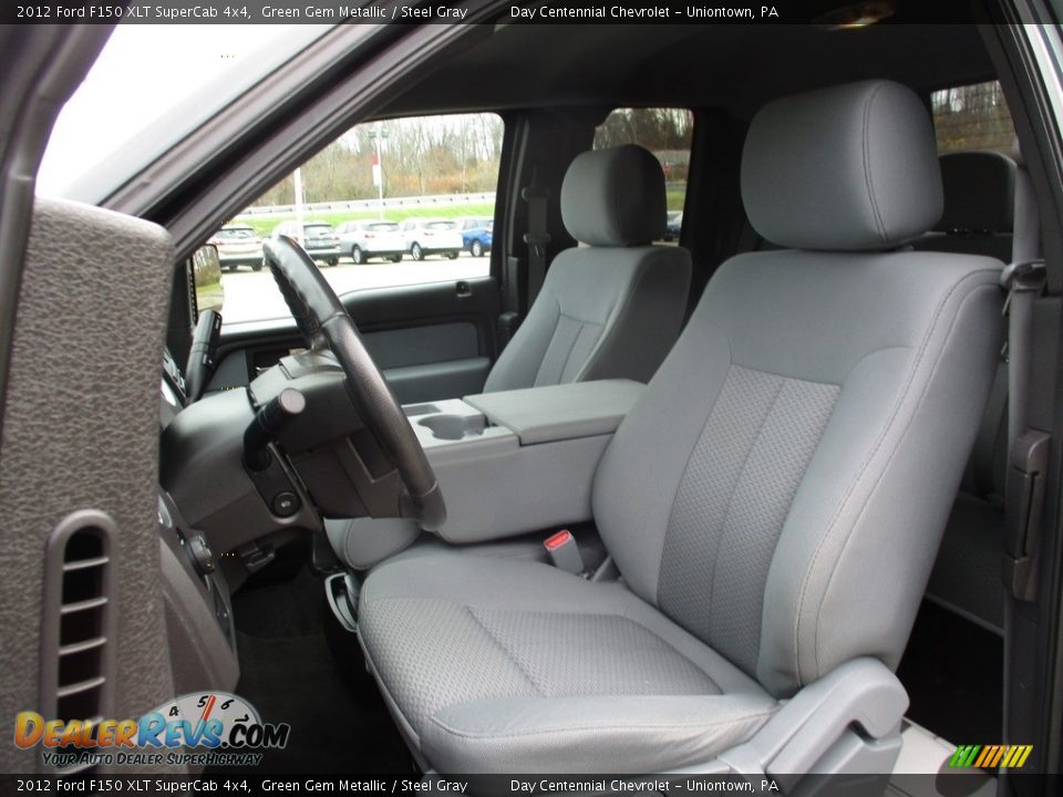 2012 Ford F150 XLT SuperCab 4x4 Green Gem Metallic / Steel Gray Photo #22