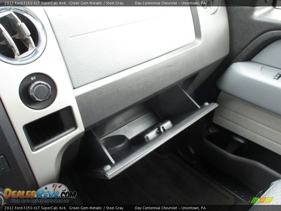 2012 Ford F150 XLT SuperCab 4x4 Green Gem Metallic / Steel Gray Photo #32