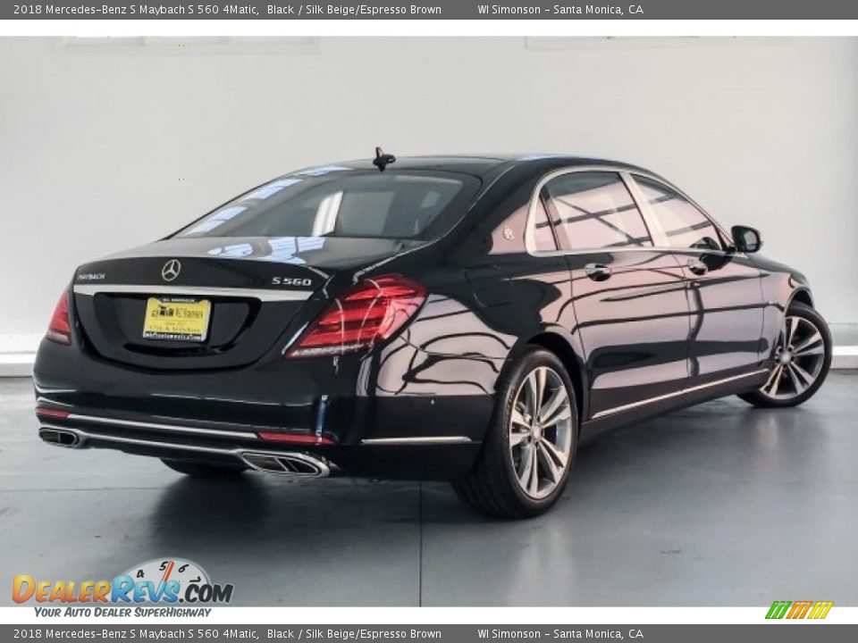 2018 Mercedes-Benz S Maybach S 560 4Matic Black / Silk Beige/Espresso Brown Photo #16