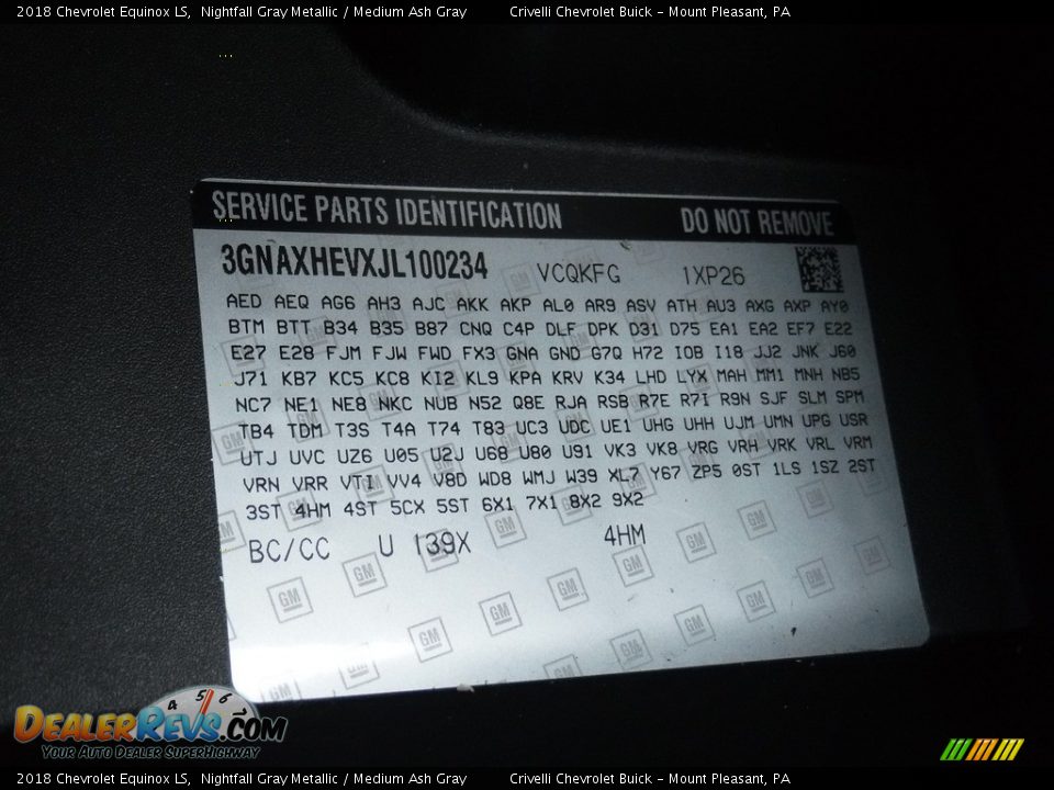 2018 Chevrolet Equinox LS Nightfall Gray Metallic / Medium Ash Gray Photo #33