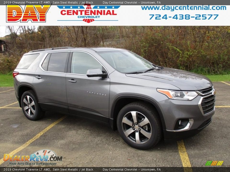 2019 Chevrolet Traverse LT AWD Satin Steel Metallic / Jet Black Photo #1