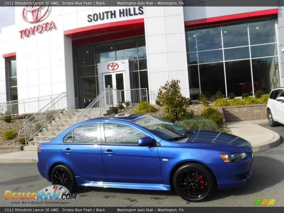 2012 Mitsubishi Lancer SE AWD Octane Blue Pearl / Black Photo #2