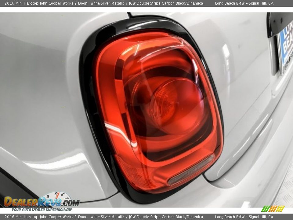 2016 Mini Hardtop John Cooper Works 2 Door White Silver Metallic / JCW Double Stripe Carbon Black/Dinamica Photo #26