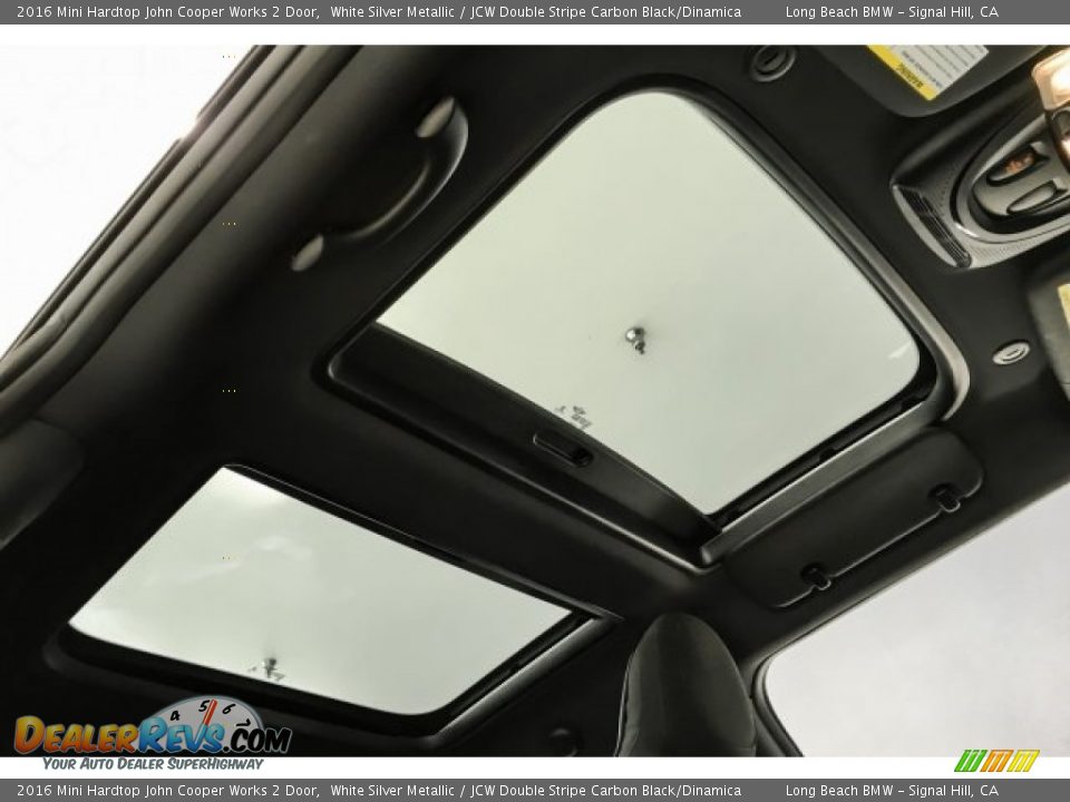 2016 Mini Hardtop John Cooper Works 2 Door White Silver Metallic / JCW Double Stripe Carbon Black/Dinamica Photo #29