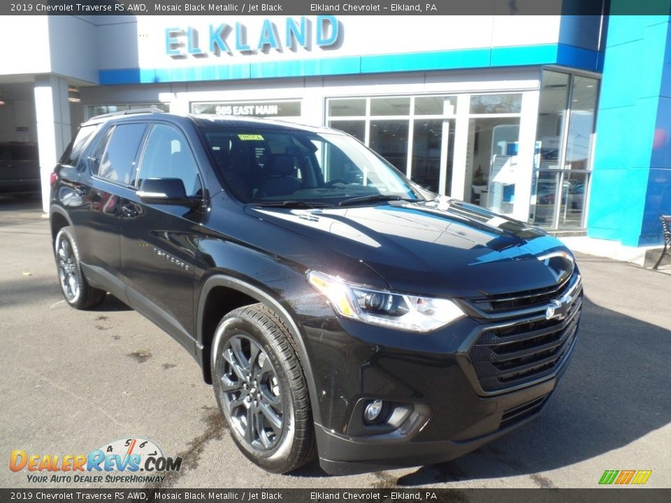 2019 Chevrolet Traverse RS AWD Mosaic Black Metallic / Jet Black Photo #4