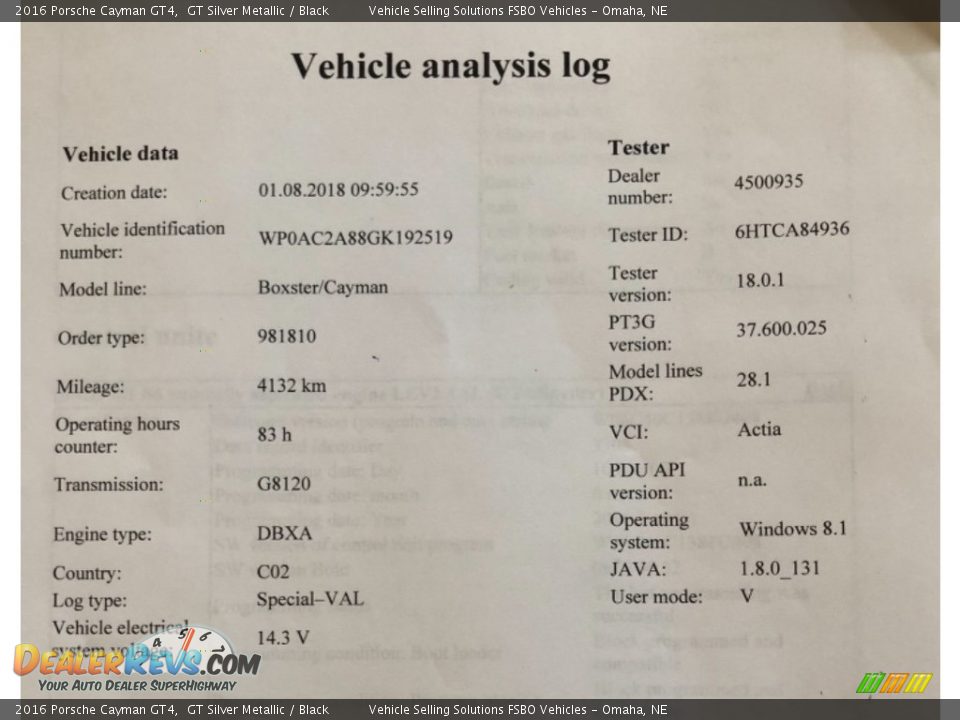 Dealer Info of 2016 Porsche Cayman GT4 Photo #20