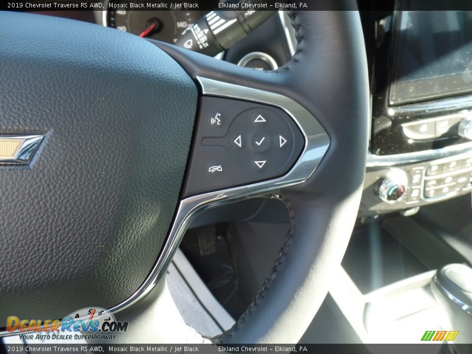 2019 Chevrolet Traverse RS AWD Mosaic Black Metallic / Jet Black Photo #22