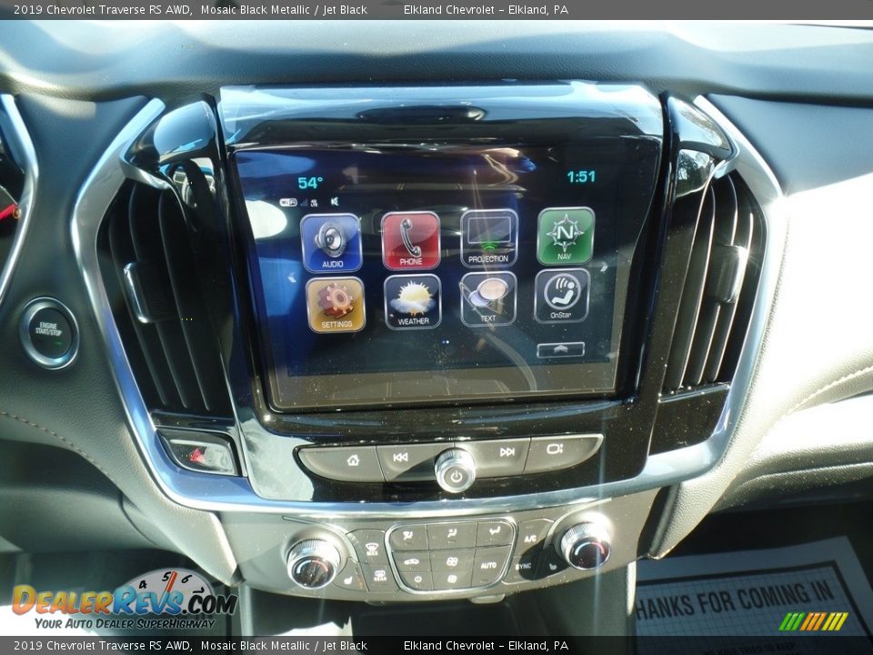 2019 Chevrolet Traverse RS AWD Mosaic Black Metallic / Jet Black Photo #27