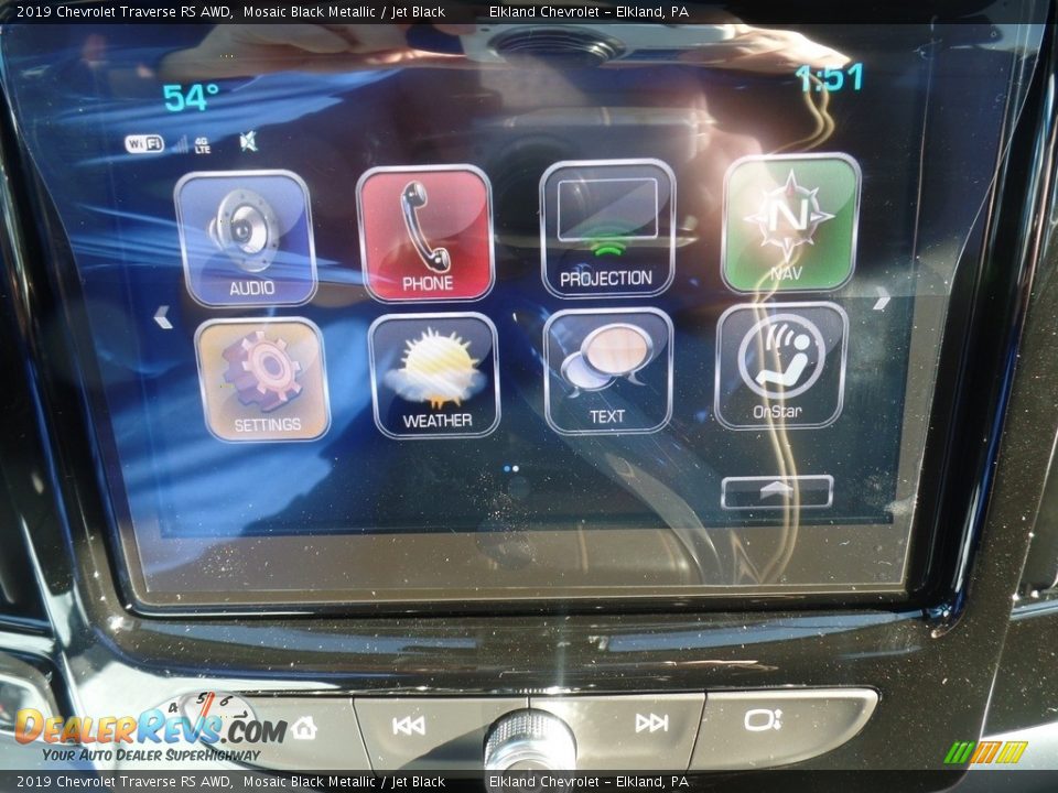 2019 Chevrolet Traverse RS AWD Mosaic Black Metallic / Jet Black Photo #28