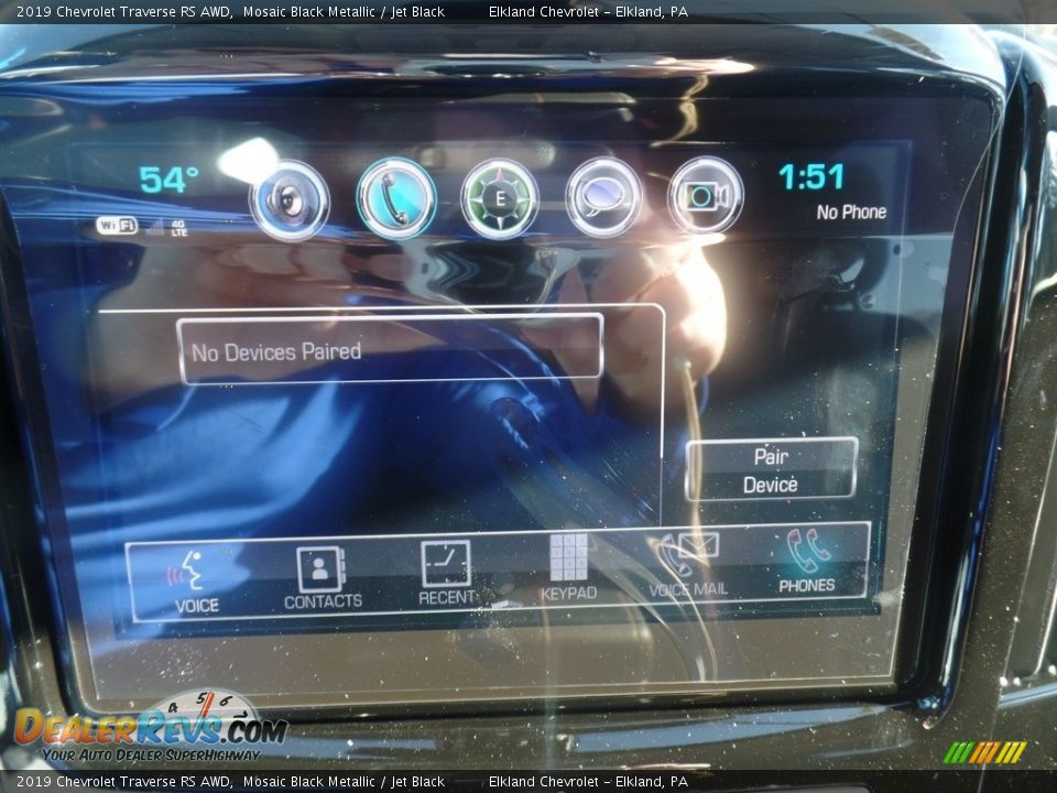 2019 Chevrolet Traverse RS AWD Mosaic Black Metallic / Jet Black Photo #30