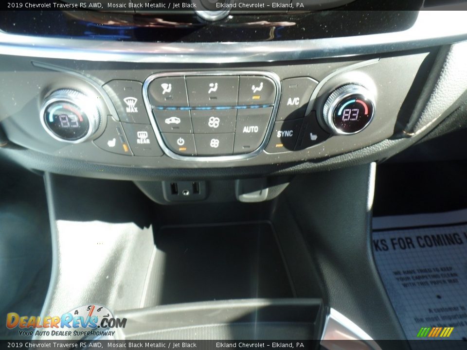 2019 Chevrolet Traverse RS AWD Mosaic Black Metallic / Jet Black Photo #34