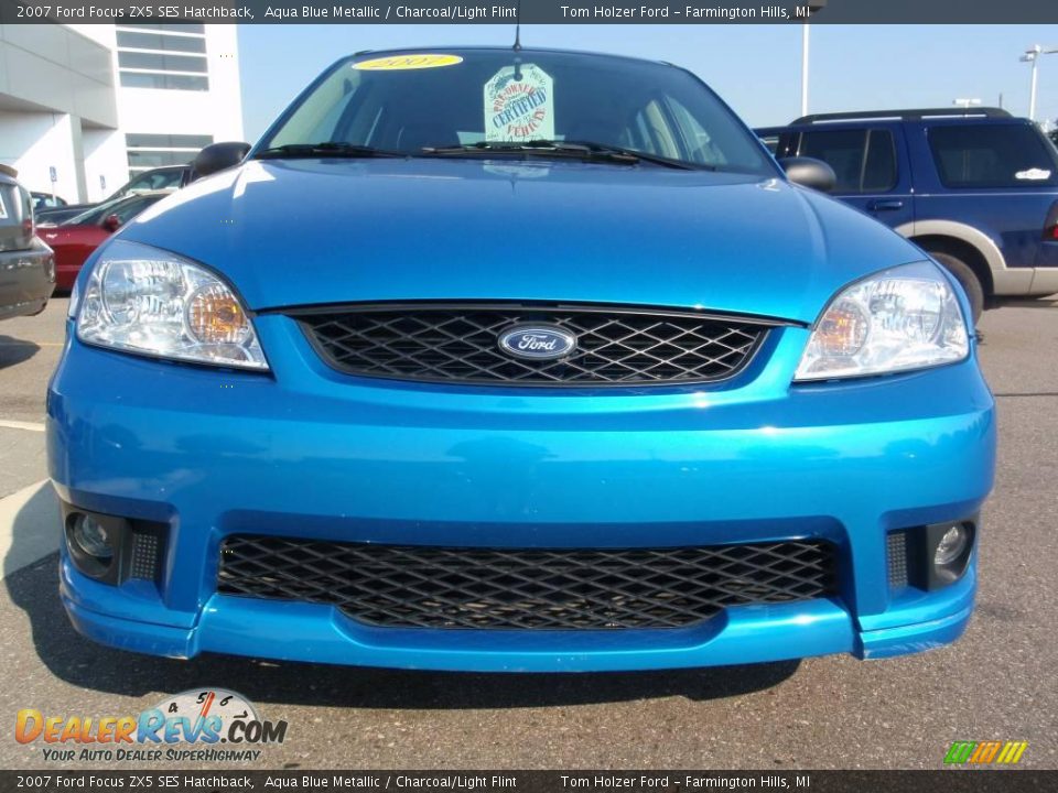 2007 Ford Focus ZX5 SES Hatchback Aqua Blue Metallic / Charcoal/Light Flint Photo #8