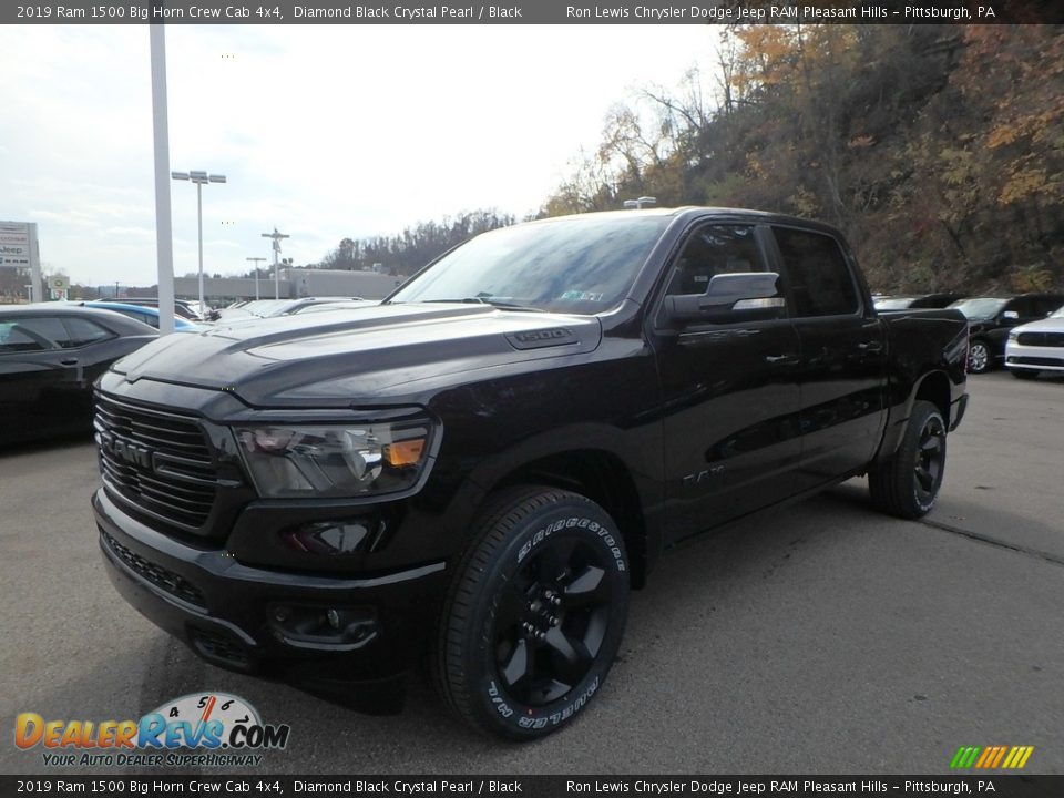 2019 Ram 1500 Big Horn Crew Cab 4x4 Diamond Black Crystal Pearl / Black Photo #1