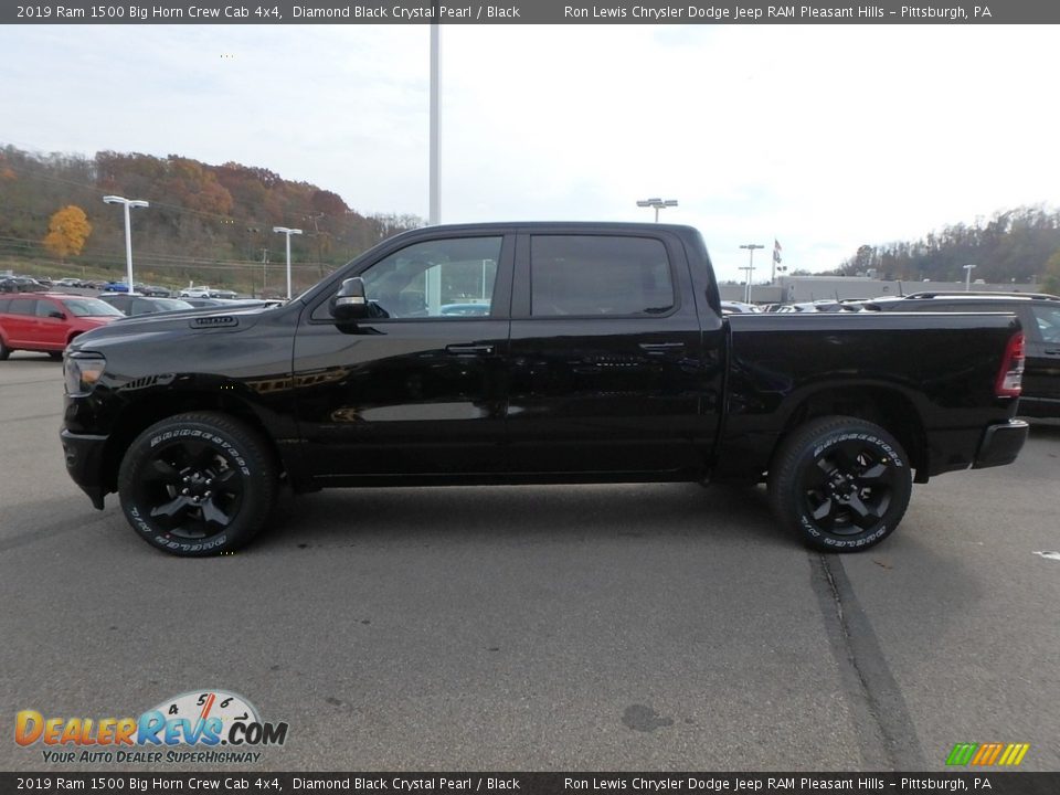 2019 Ram 1500 Big Horn Crew Cab 4x4 Diamond Black Crystal Pearl / Black Photo #2