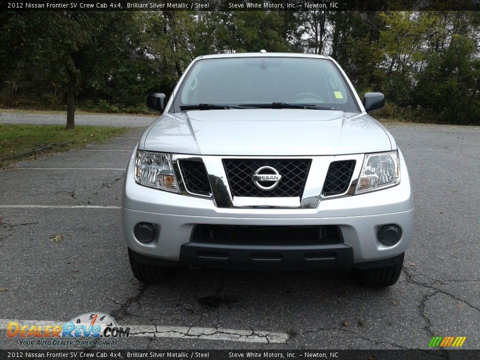 2012 Nissan Frontier SV Crew Cab 4x4 Brilliant Silver Metallic / Steel Photo #3