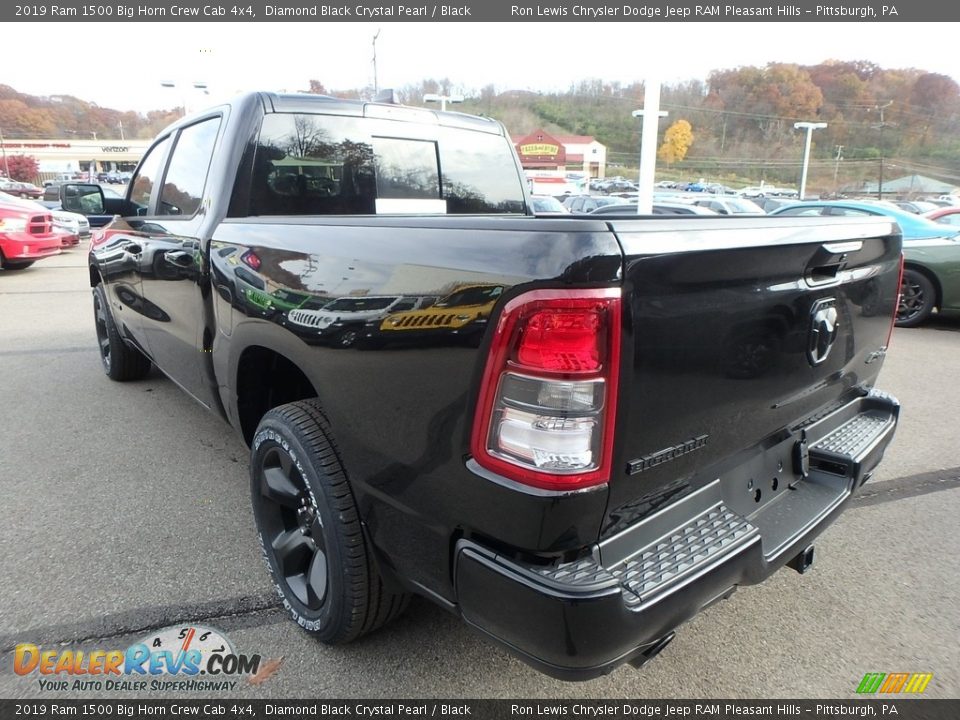 2019 Ram 1500 Big Horn Crew Cab 4x4 Diamond Black Crystal Pearl / Black Photo #3