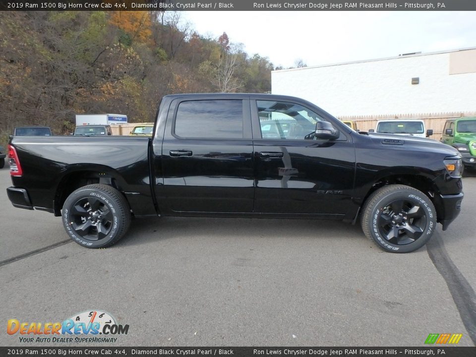 2019 Ram 1500 Big Horn Crew Cab 4x4 Diamond Black Crystal Pearl / Black Photo #6