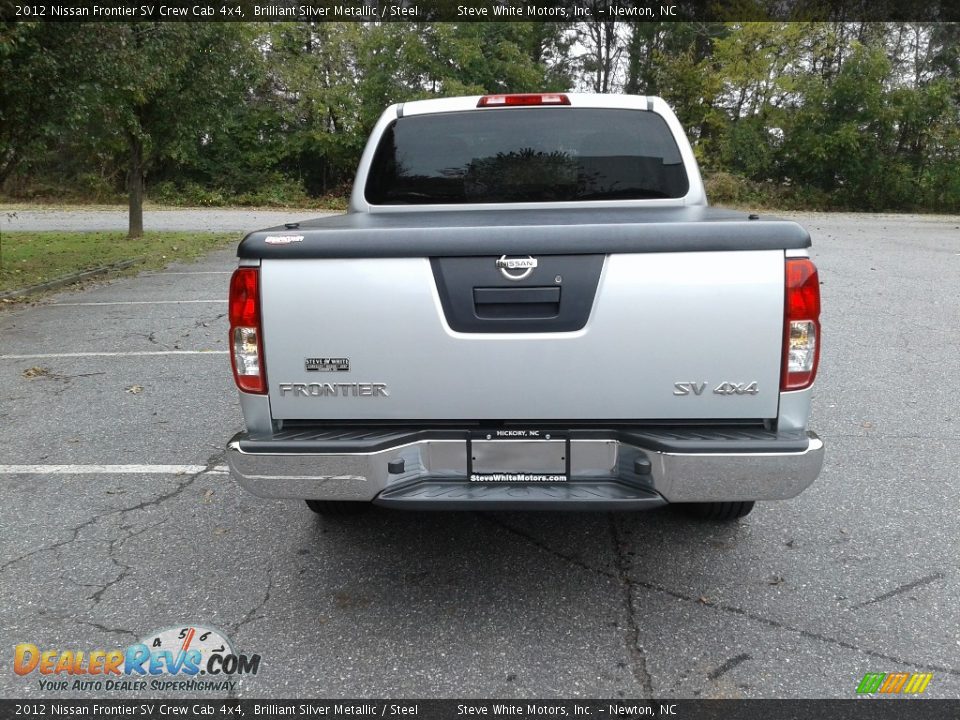 2012 Nissan Frontier SV Crew Cab 4x4 Brilliant Silver Metallic / Steel Photo #7
