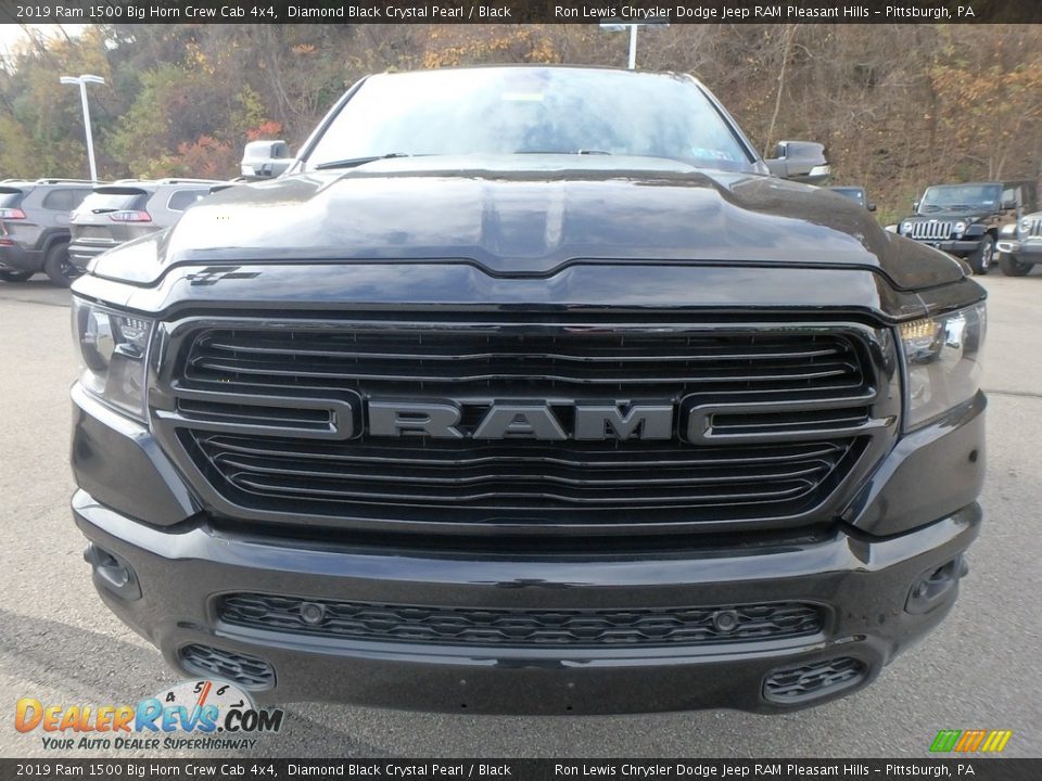 2019 Ram 1500 Big Horn Crew Cab 4x4 Diamond Black Crystal Pearl / Black Photo #8