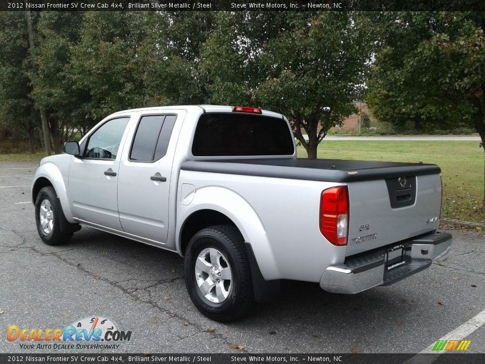 2012 Nissan Frontier SV Crew Cab 4x4 Brilliant Silver Metallic / Steel Photo #8