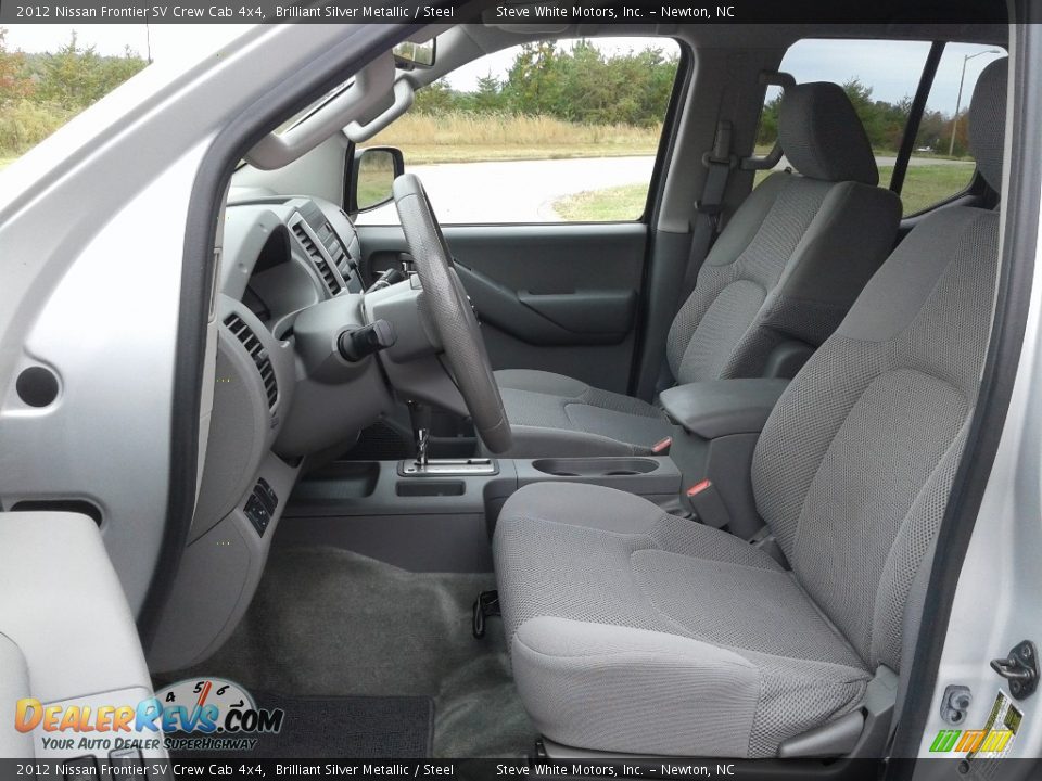 2012 Nissan Frontier SV Crew Cab 4x4 Brilliant Silver Metallic / Steel Photo #10