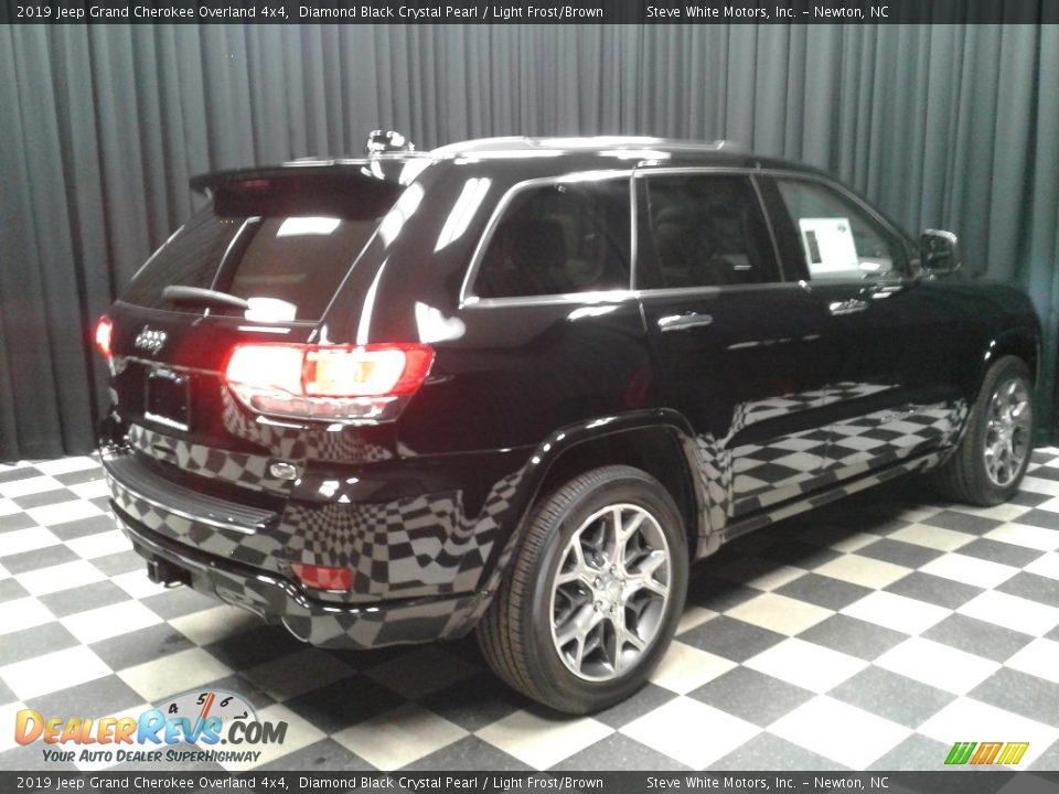 2019 Jeep Grand Cherokee Overland 4x4 Diamond Black Crystal Pearl / Light Frost/Brown Photo #6