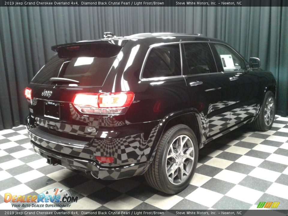 2019 Jeep Grand Cherokee Overland 4x4 Diamond Black Crystal Pearl / Light Frost/Brown Photo #7