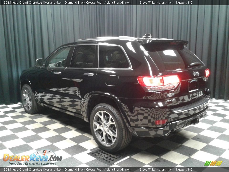 2019 Jeep Grand Cherokee Overland 4x4 Diamond Black Crystal Pearl / Light Frost/Brown Photo #9