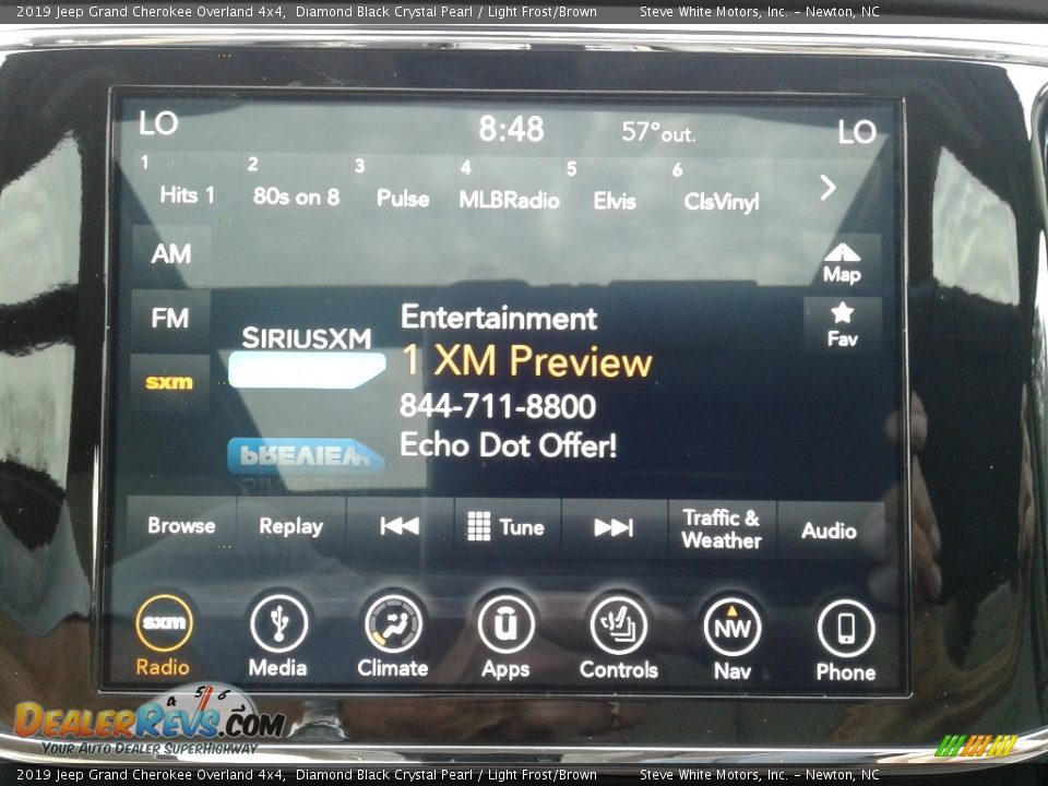 2019 Jeep Grand Cherokee Overland 4x4 Diamond Black Crystal Pearl / Light Frost/Brown Photo #24