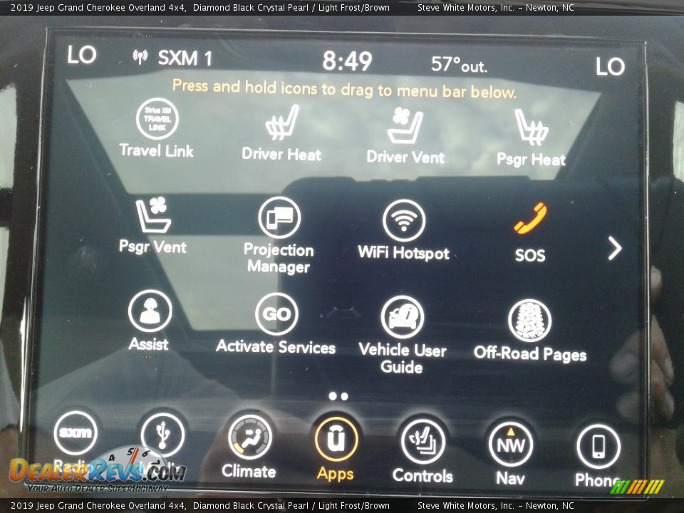 2019 Jeep Grand Cherokee Overland 4x4 Diamond Black Crystal Pearl / Light Frost/Brown Photo #29