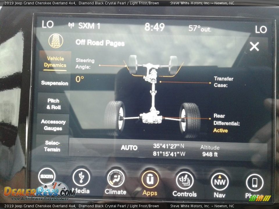 2019 Jeep Grand Cherokee Overland 4x4 Diamond Black Crystal Pearl / Light Frost/Brown Photo #31