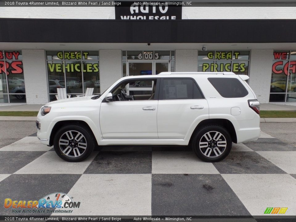 2018 Toyota 4Runner Limited Blizzard White Pearl / Sand Beige Photo #1