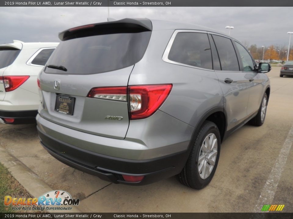 2019 Honda Pilot LX AWD Lunar Silver Metallic / Gray Photo #4