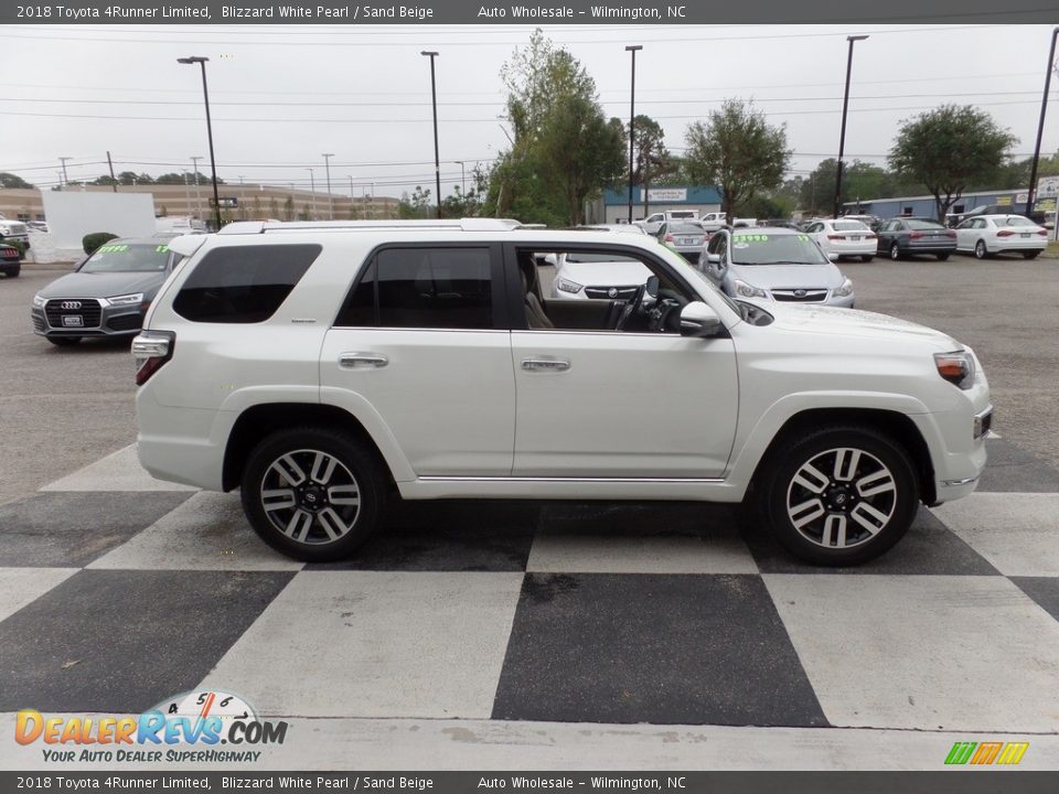 2018 Toyota 4Runner Limited Blizzard White Pearl / Sand Beige Photo #3