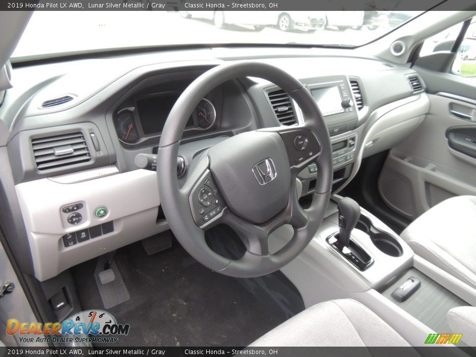 2019 Honda Pilot LX AWD Lunar Silver Metallic / Gray Photo #9