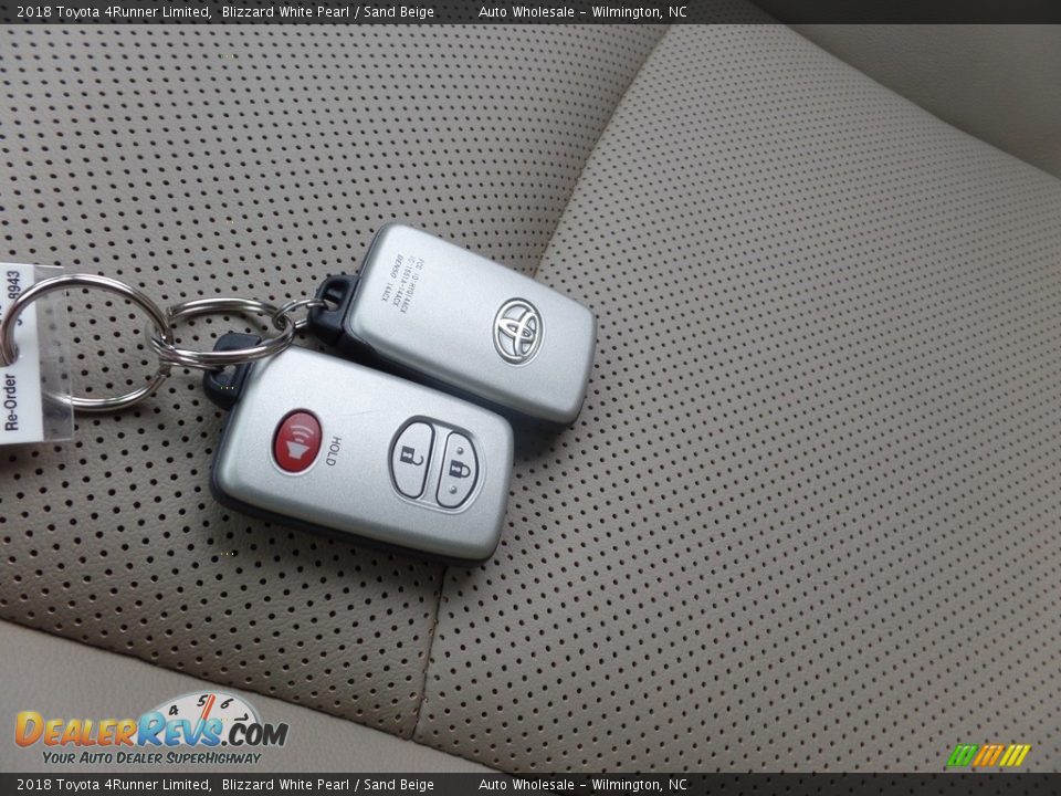2018 Toyota 4Runner Limited Blizzard White Pearl / Sand Beige Photo #20