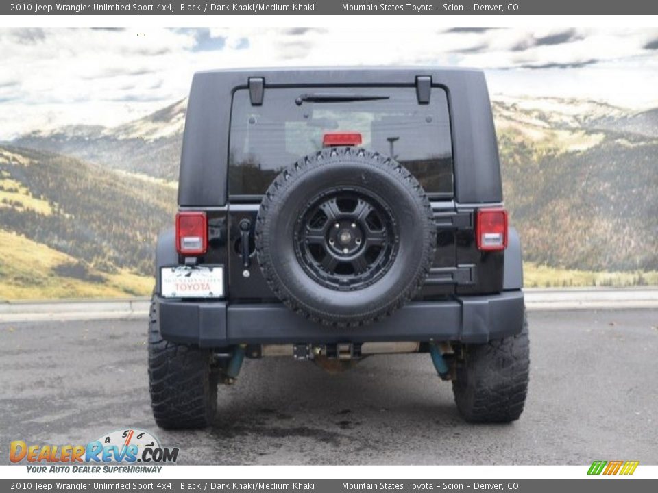 2010 Jeep Wrangler Unlimited Sport 4x4 Black / Dark Khaki/Medium Khaki Photo #9
