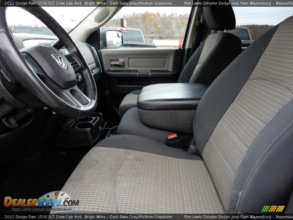 2012 Dodge Ram 1500 SLT Crew Cab 4x4 Bright White / Dark Slate Gray/Medium Graystone Photo #10