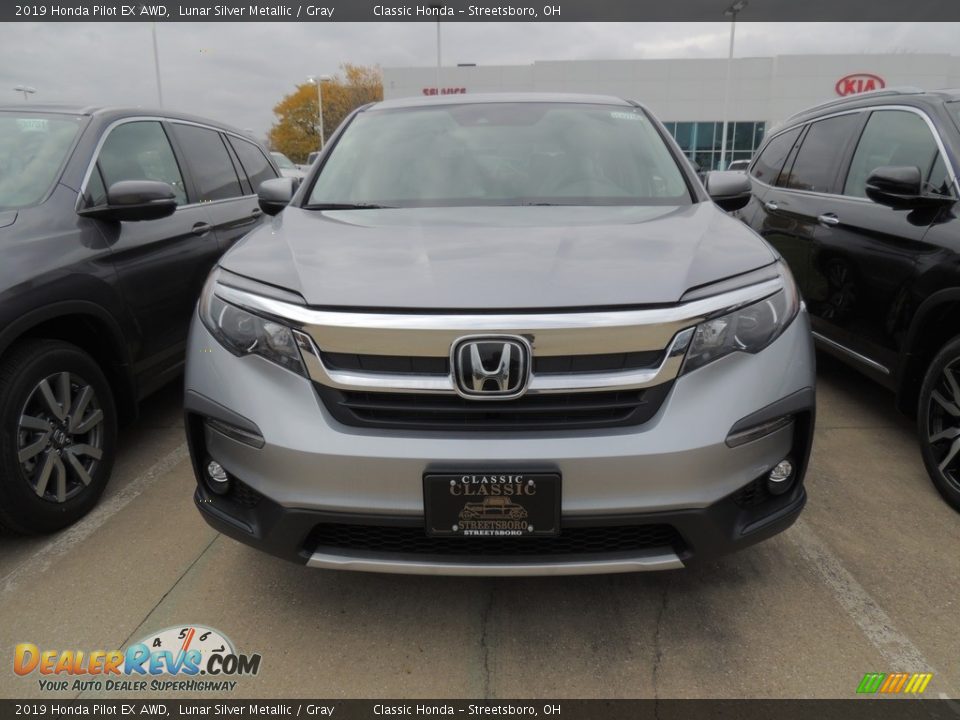 2019 Honda Pilot EX AWD Lunar Silver Metallic / Gray Photo #2