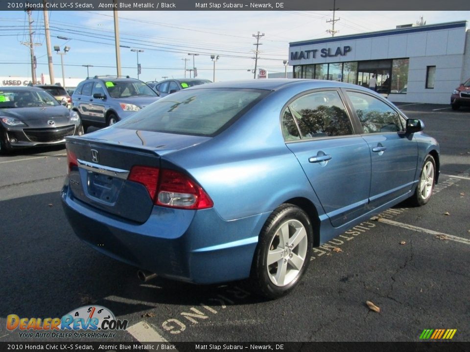 2010 Honda Civic LX-S Sedan Atomic Blue Metallic / Black Photo #6